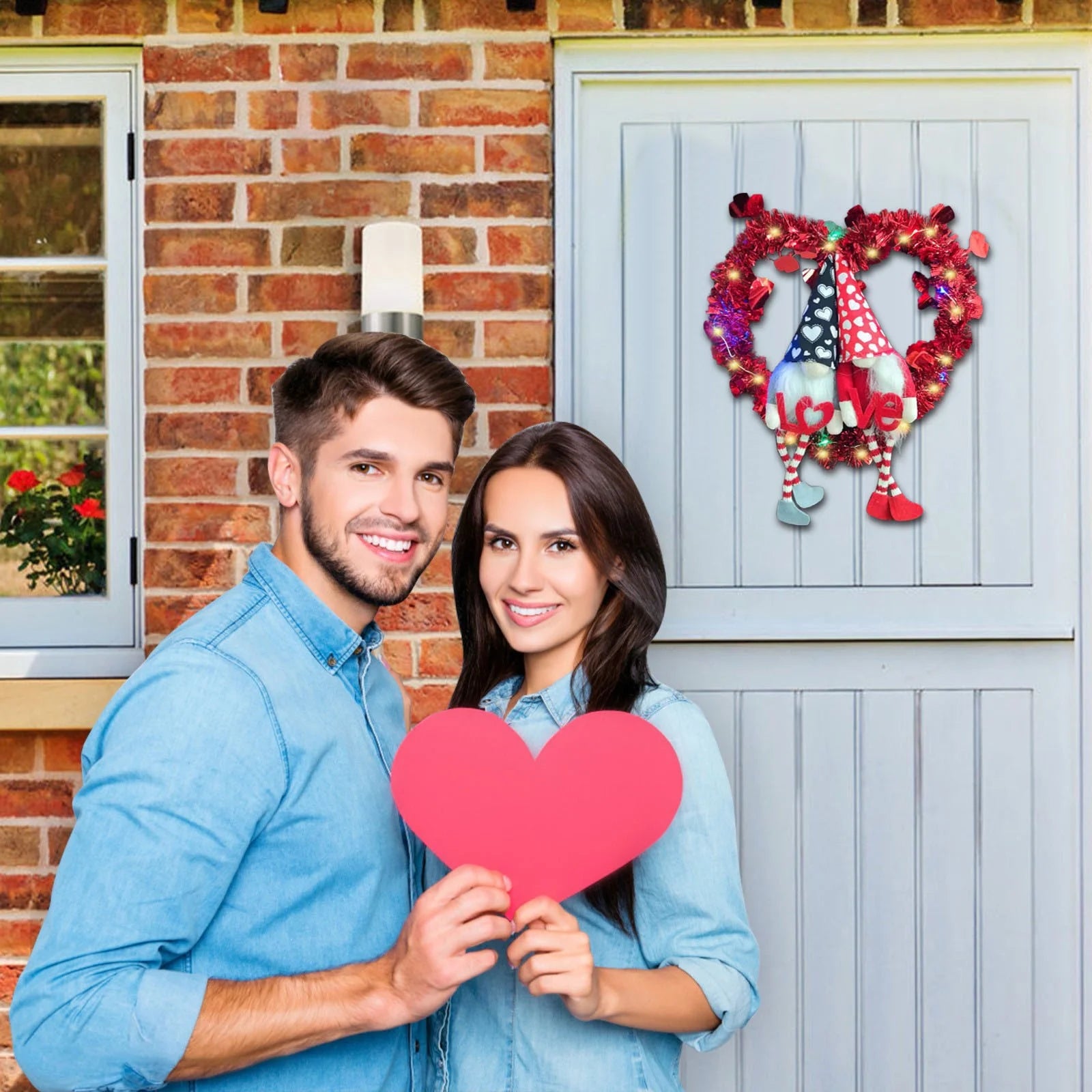 the of Valentine'S Day with This Exquisite Wooden Hanging Plaque: a Symbolic of Your Love Valentines Day Decor Gift